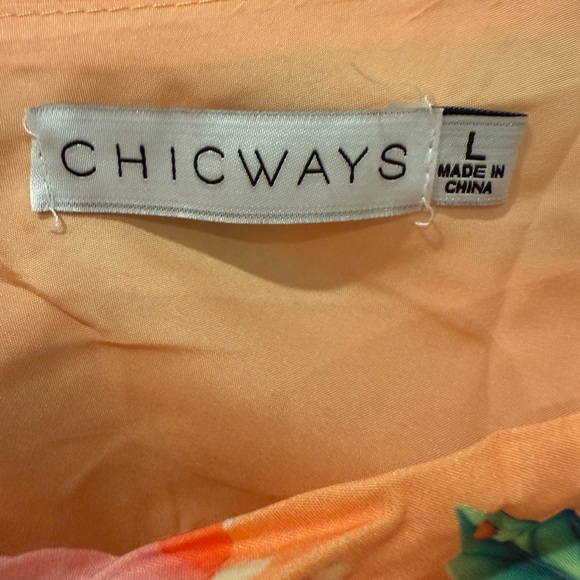 Floral One Shoulder Pleated Lavender (M) or Sunset (L) Dress - Picture 7 of 7